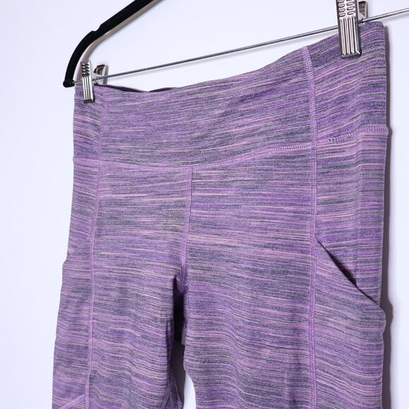 LULULEMON Speed Tight IV Space Dye Camo Violet Black Grape Active Women's 8 - Picture 3 of 9
